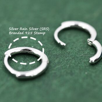 Dangling Plane Huggie Hoops In Sterling Silver, 4 of 10