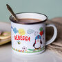 Children's Personalised Penguin Enamel Mug, thumbnail 1 of 11