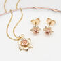 Sterling Silver Earring And Necklace Birth Flower Set, thumbnail 6 of 12