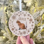 Snowflake Wreath Pet Cat Wood And Acrylic Decoration, thumbnail 4 of 5