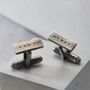 Personalised Rectangle Morse Code Cufflinks, thumbnail 2 of 4