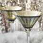 Midnight Peacock Electroplated Martini Glass, thumbnail 3 of 4