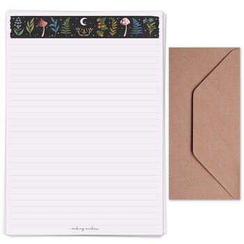 A4 Letter Writing Paper With Celestial Mushroom And Fern, 5 of 6