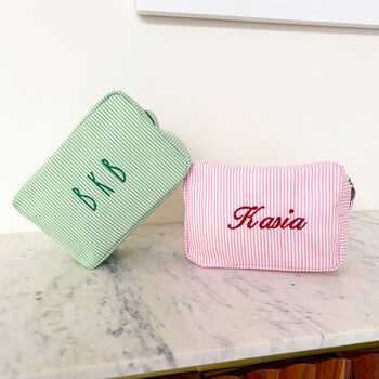 Personalised Stripe Make Up Bag, 7 of 9