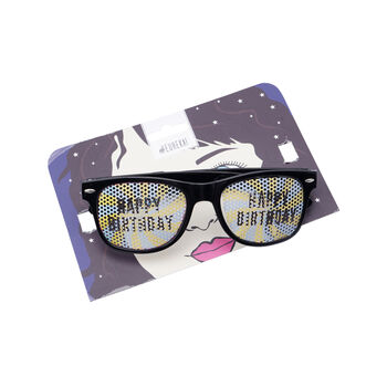 Novelty 'Happy Birthday' Swirl Visual Effect Glasses, 2 of 2