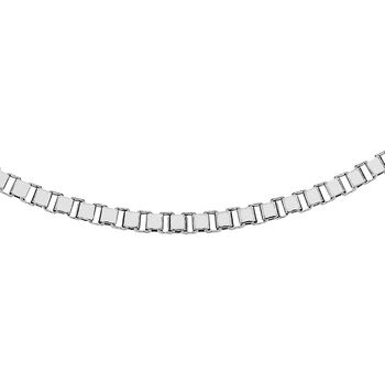 Mens Sterling Silver Light Box Chain Necklace, 5 of 10