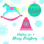 Pack Of Four Vintage Bauble Christmas Cards, thumbnail 3 of 3