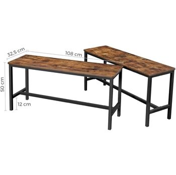 Set Of Two Industrial Table Benches, 7 of 7