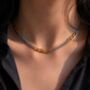Two Tone Chain Necklace – Gold And Silver Layered Necklace, Waterproof Stainless Steel Mixed Metal Chain, Adjustable Everyday Stacking Necklace, thumbnail 1 of 12