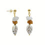 Autumn Elegance Gemstone And Pearl Earrings, thumbnail 3 of 3