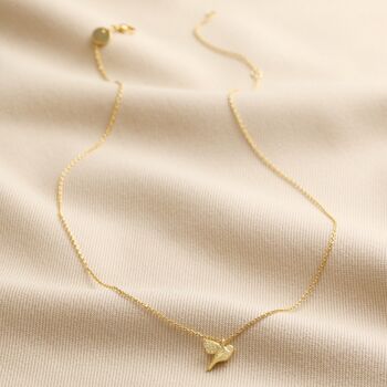 Delicate Bird Pendant Necklace In Gold, 5 of 5