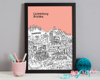 Personalised Glastonbury Print, 4 of 7