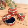Red Mosaic Trinket Boxes | Set Of Three Or Single Box, thumbnail 1 of 5