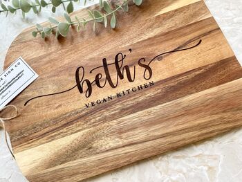 Personalised Wooden Chopping Board Home Sweet Home Gift, 6 of 7
