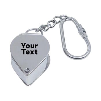 Custom Loupe Keyring In Silver Colour, 2 of 8