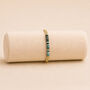 Waterproof Gold Plated Stainless Steel African Turquoise Bead Bracelet, thumbnail 2 of 8