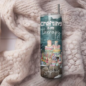 Personalised Craft Lovers Insulated Travel Mug Sewing Knitting Crafts Gift, 4 of 6