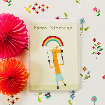 Giraffe Happy Birthday Card, 4 of 5