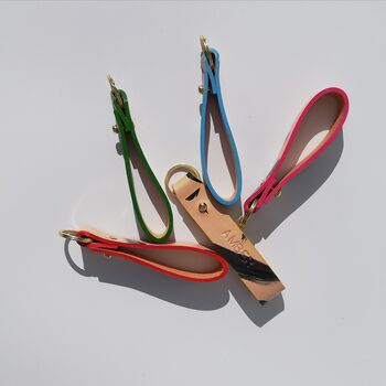 Personalised Leather Key Loop With Painted Edge, 4 of 5