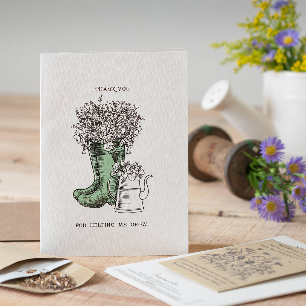 'Thank You For Helping Me Grow' Seed Card, 1 of 2