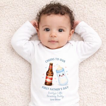 Personalised First Father’s Day Drinking Buddy Outfit, 6 of 9