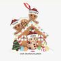 Gingerbread House Christmas Tree Decoration With Personalised Name, thumbnail 1 of 4