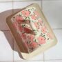 Ceramic Butter Dish With Hand Painted Floral Pattern, thumbnail 5 of 6