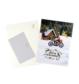 Pop Up 3D Santa Motorbike Delivery Card, 2 of 3