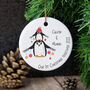 Personalised Penguin Family Christmas Decoration, thumbnail 4 of 5