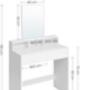 Dressing Table With Large Mirror Modern Style White, thumbnail 11 of 12