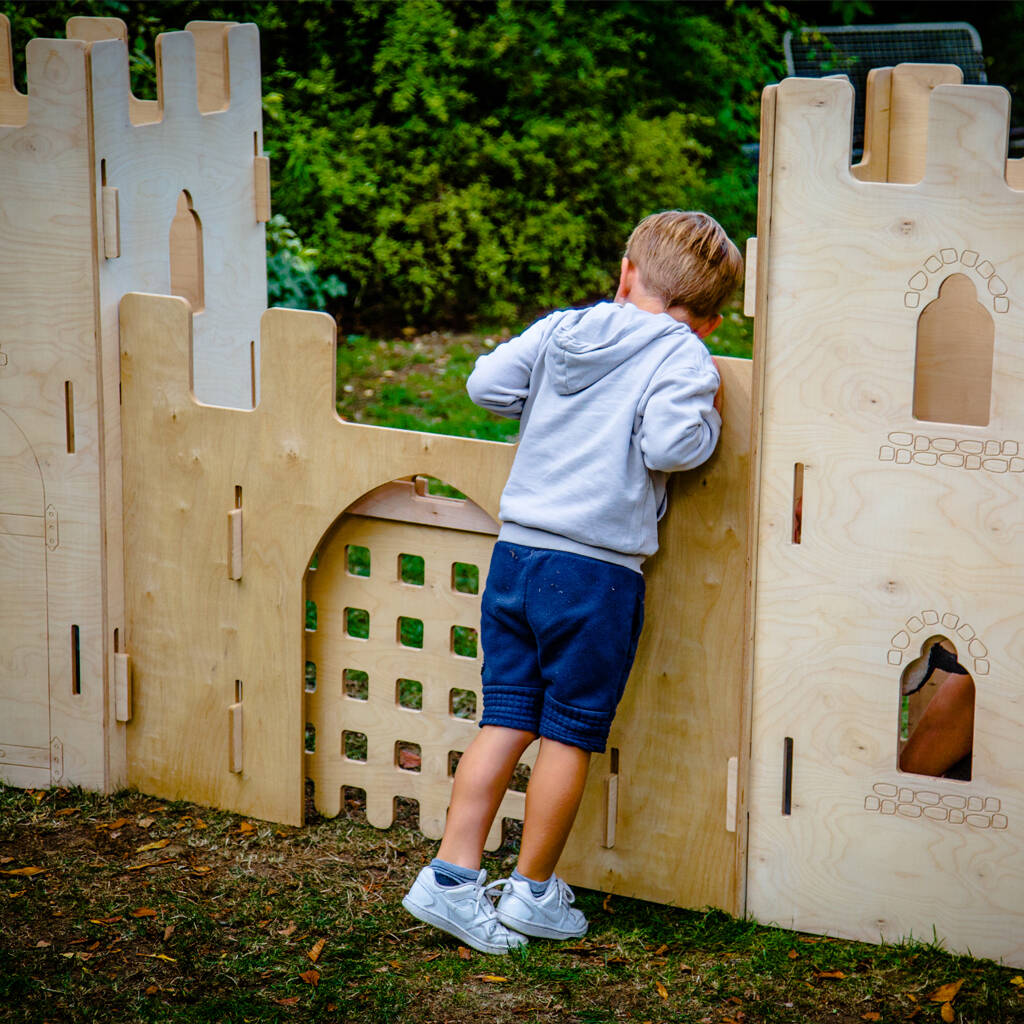 indoor and outdoor children's wooden castle play kit by pursuit of