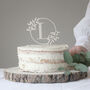 Personalised Floral Wreath Initial Wedding Cake Topper, thumbnail 2 of 4