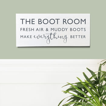 Boot Room Handcrafted Wooden Sign, 5 of 8