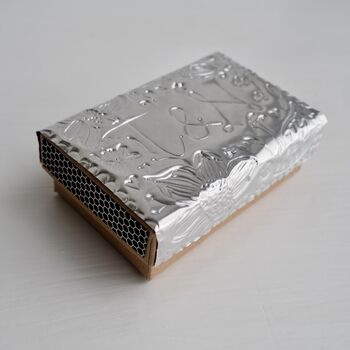 Handmade Personalised Silver Foil Match / Gift Box, 8 of 8
