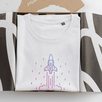 Rocket Printed Cotton T Shirt, 2 of 7