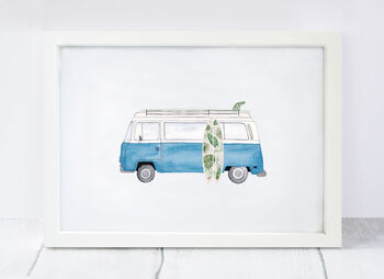 Personalised Surf Van Art Print, 3 of 4