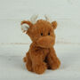 Highland Brown Cow Bag With Matching Mini Toy, Boxed, thumbnail 4 of 6