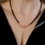 Nazaria Zircon Dangle Mangalsutra Black Beads Necklace, thumbnail 2 of 7