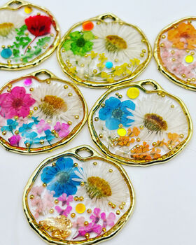Customisable Earrings Flowers Small Circle, 2 of 12