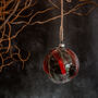 Large Glass Tree Bauble With Christmas Dried Flowers, thumbnail 1 of 3