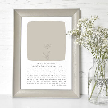 Mother Of The Bride Mother / Groom Poem A4 Print, 2 of 5