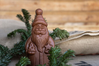 Milk Chocolate Santa With A Sack Of Butter Caramel Truffles, 3 of 4