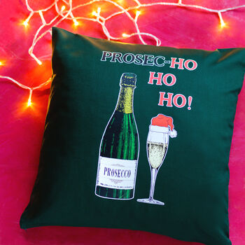 Funny Prosecco Christmas Cushion, 2 of 5
