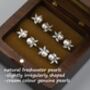 Sterling Silver Freshwater Pearl With Marquise Cz Stud Earrings, thumbnail 3 of 12