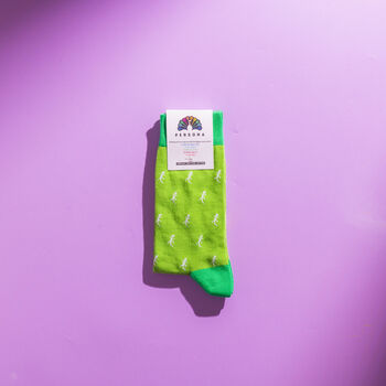 Colourful Lizard Pattern Egyptian Cotton Men's Socks, 3 of 5