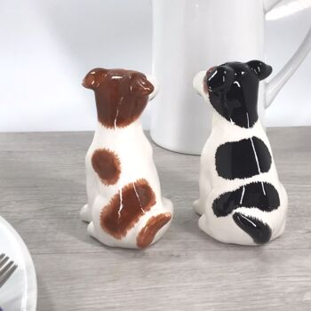Jack Russell Terrier Ceramic Salt And Pepper Shaker Set, 4 of 7