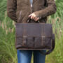 Vegetable Tanned Genuine Leather Laptop Bag, thumbnail 3 of 12