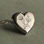 Sterling Silver Poppy Heart Locket Necklace, thumbnail 1 of 9