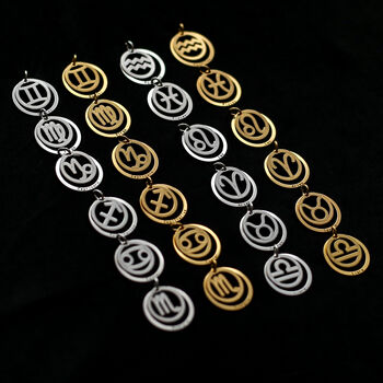 Zodiac Necklace In Sterling Silver, 24ct Gold Vermeil, 5 of 12