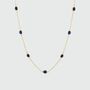 Sapphire And Gold Multi Gemstone Station Necklace, thumbnail 1 of 5